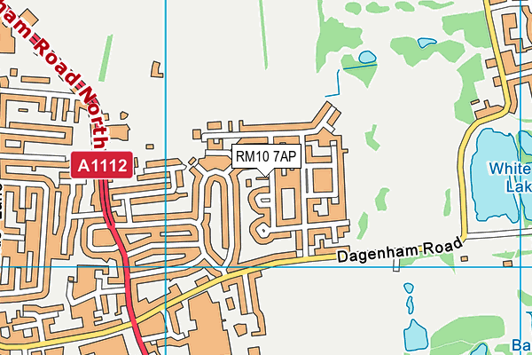 RM10 7AP map - OS VectorMap District (Ordnance Survey)
