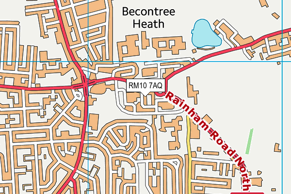 RM10 7AQ map - OS VectorMap District (Ordnance Survey)
