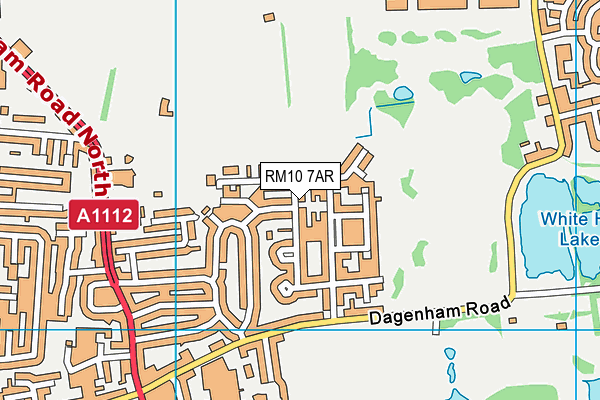 RM10 7AR map - OS VectorMap District (Ordnance Survey)