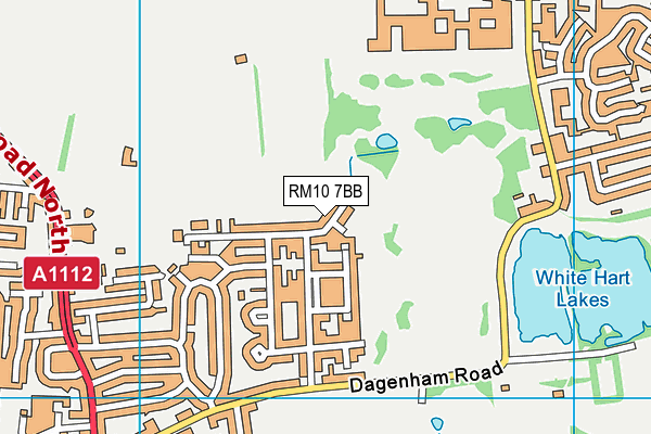 RM10 7BB map - OS VectorMap District (Ordnance Survey)