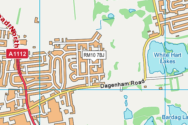 RM10 7BJ map - OS VectorMap District (Ordnance Survey)