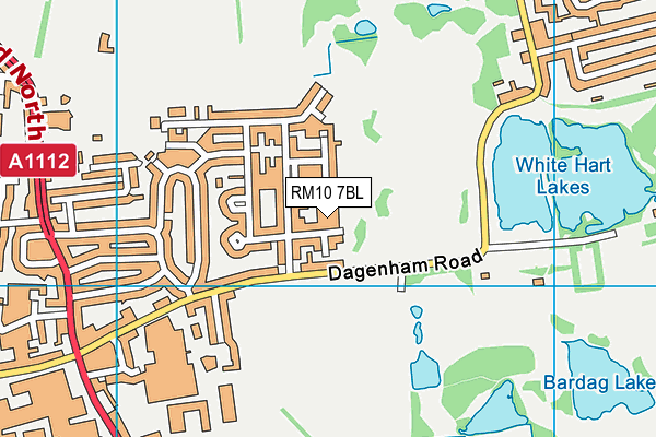 RM10 7BL map - OS VectorMap District (Ordnance Survey)