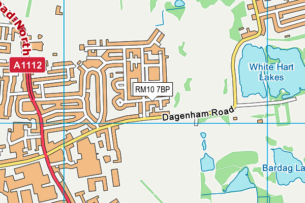 RM10 7BP map - OS VectorMap District (Ordnance Survey)