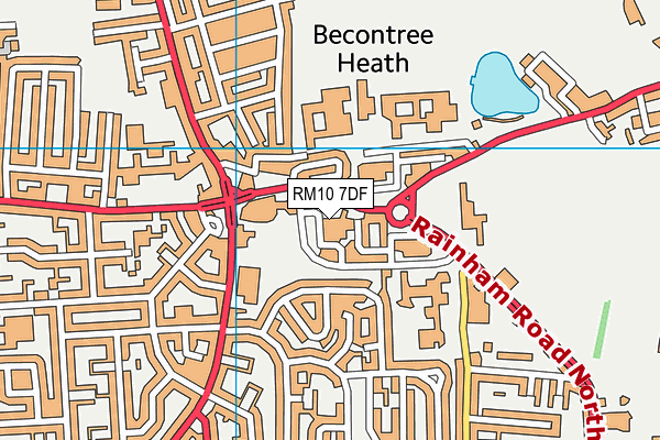 RM10 7DF map - OS VectorMap District (Ordnance Survey)