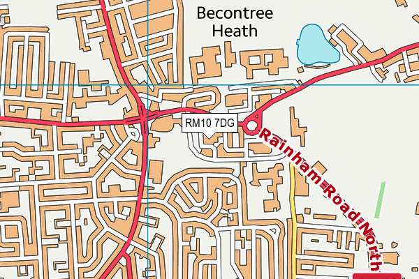 RM10 7DG map - OS VectorMap District (Ordnance Survey)