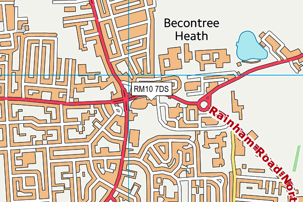 RM10 7DS map - OS VectorMap District (Ordnance Survey)