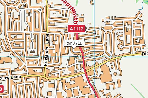 RM10 7ED map - OS VectorMap District (Ordnance Survey)