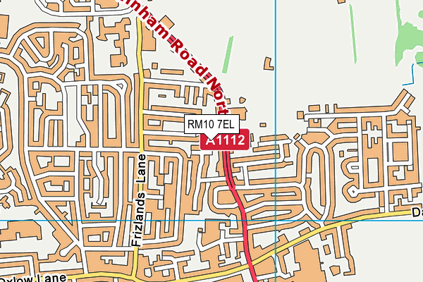 RM10 7EL map - OS VectorMap District (Ordnance Survey)