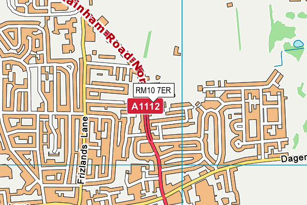 RM10 7ER map - OS VectorMap District (Ordnance Survey)