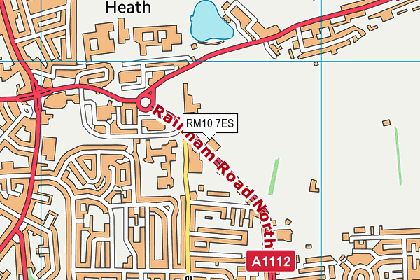 RM10 7ES map - OS VectorMap District (Ordnance Survey)