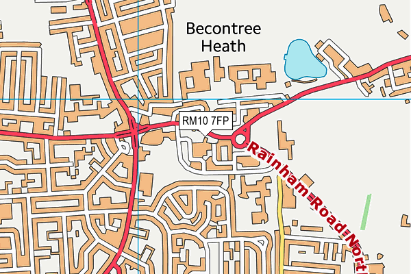 RM10 7FP map - OS VectorMap District (Ordnance Survey)