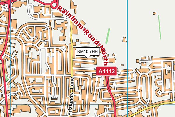 RM10 7HH map - OS VectorMap District (Ordnance Survey)