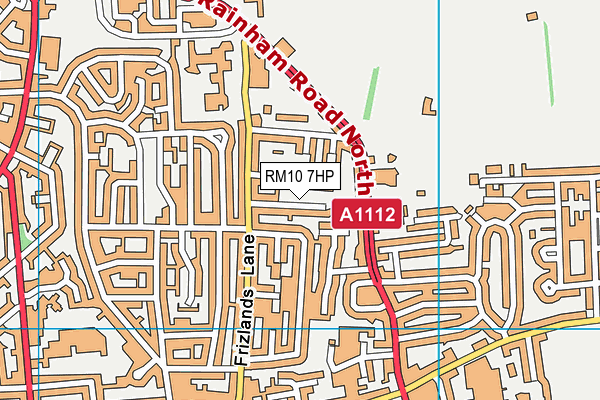 RM10 7HP map - OS VectorMap District (Ordnance Survey)