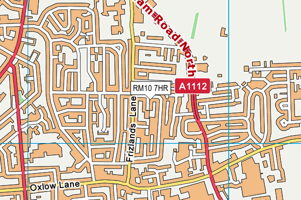 RM10 7HR map - OS VectorMap District (Ordnance Survey)