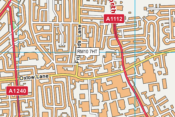 RM10 7HT map - OS VectorMap District (Ordnance Survey)