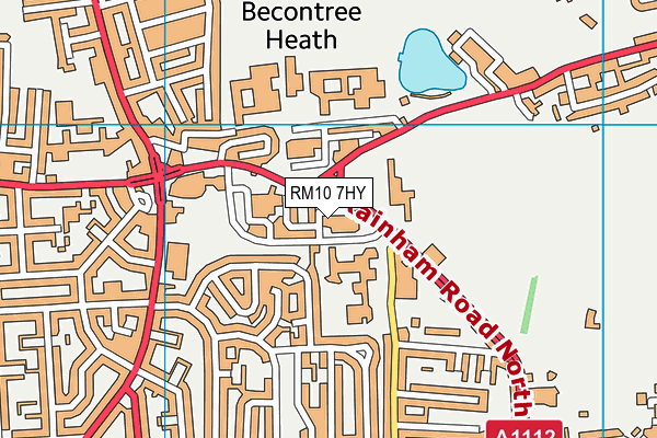 RM10 7HY map - OS VectorMap District (Ordnance Survey)