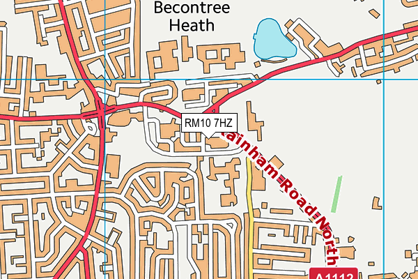 RM10 7HZ map - OS VectorMap District (Ordnance Survey)