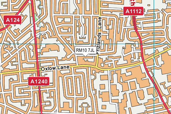 RM10 7JL map - OS VectorMap District (Ordnance Survey)