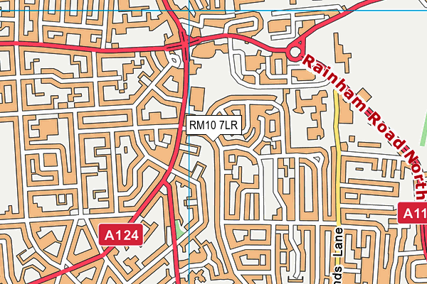 RM10 7LR map - OS VectorMap District (Ordnance Survey)