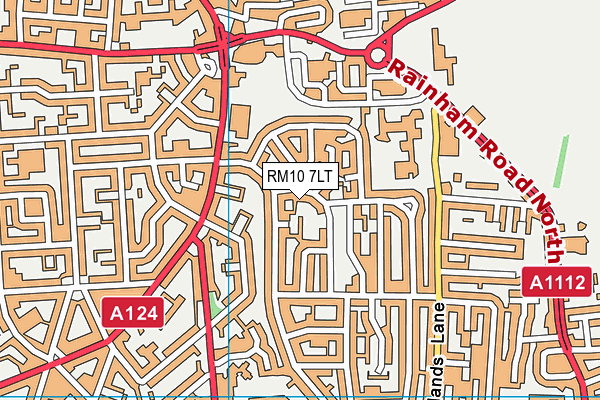 RM10 7LT map - OS VectorMap District (Ordnance Survey)