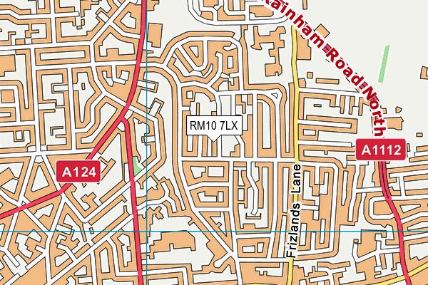 RM10 7LX map - OS VectorMap District (Ordnance Survey)