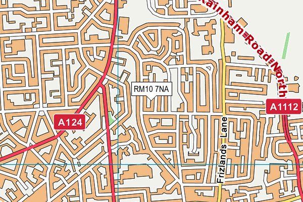 RM10 7NA map - OS VectorMap District (Ordnance Survey)