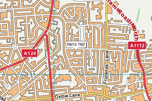 RM10 7ND map - OS VectorMap District (Ordnance Survey)