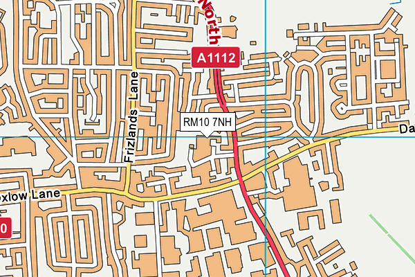 RM10 7NH map - OS VectorMap District (Ordnance Survey)