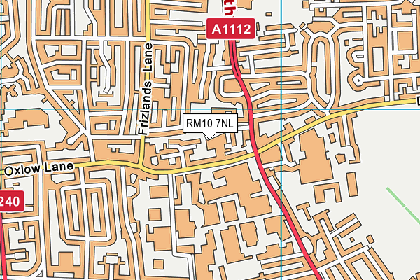 RM10 7NL map - OS VectorMap District (Ordnance Survey)
