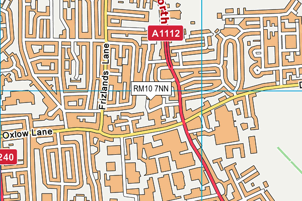 RM10 7NN map - OS VectorMap District (Ordnance Survey)