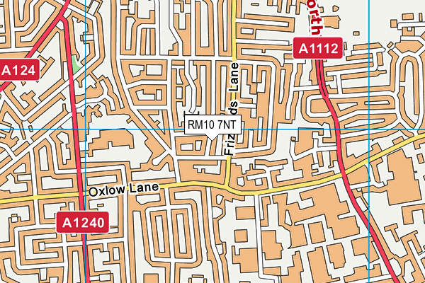 RM10 7NT map - OS VectorMap District (Ordnance Survey)
