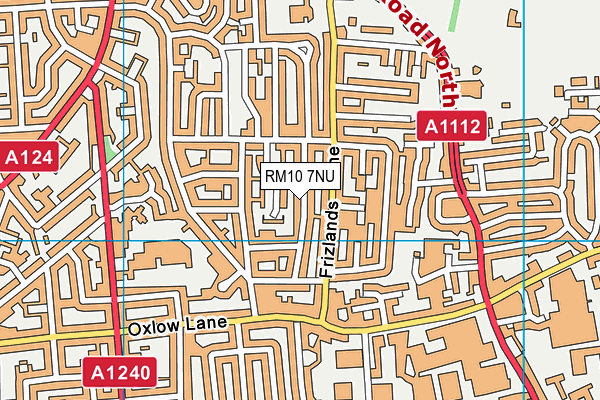 RM10 7NU map - OS VectorMap District (Ordnance Survey)