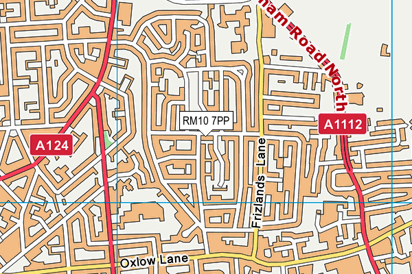 RM10 7PP map - OS VectorMap District (Ordnance Survey)