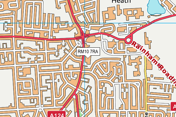 RM10 7RA map - OS VectorMap District (Ordnance Survey)