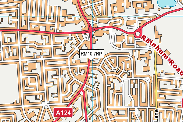 RM10 7RP map - OS VectorMap District (Ordnance Survey)