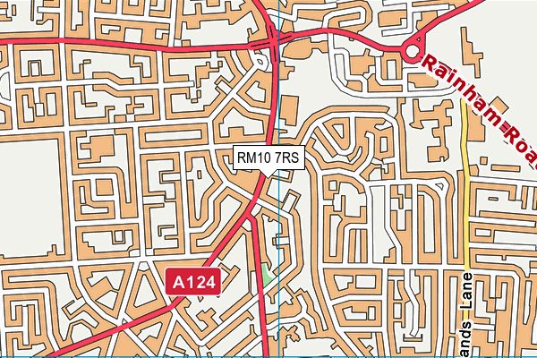 RM10 7RS map - OS VectorMap District (Ordnance Survey)