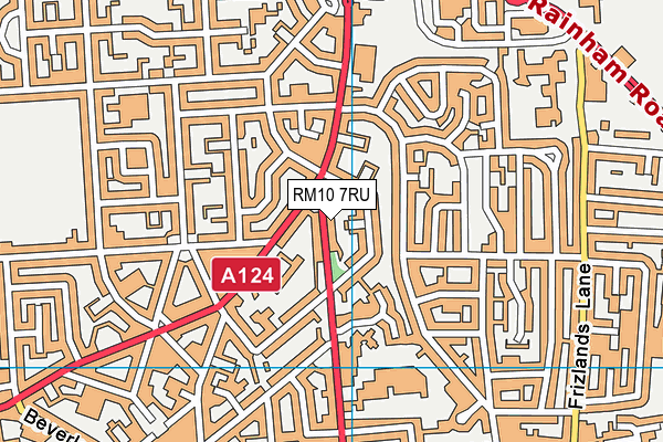 RM10 7RU map - OS VectorMap District (Ordnance Survey)