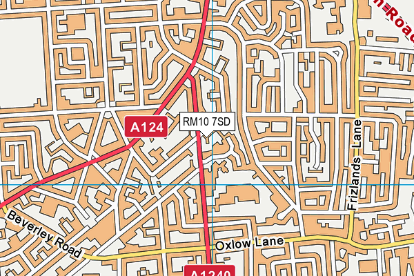 RM10 7SD map - OS VectorMap District (Ordnance Survey)