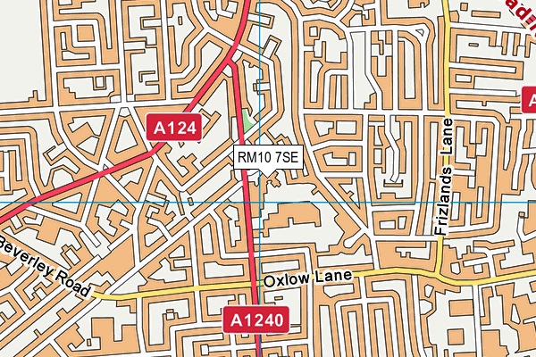 RM10 7SE map - OS VectorMap District (Ordnance Survey)