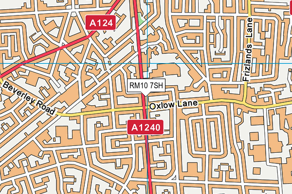 RM10 7SH map - OS VectorMap District (Ordnance Survey)