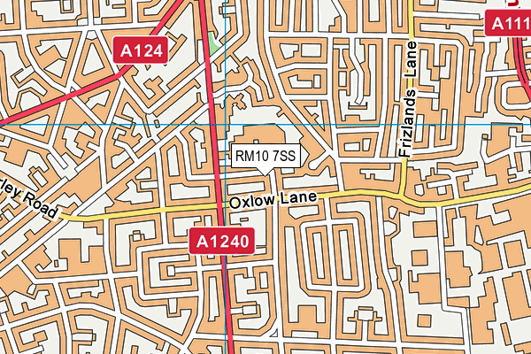 RM10 7SS map - OS VectorMap District (Ordnance Survey)
