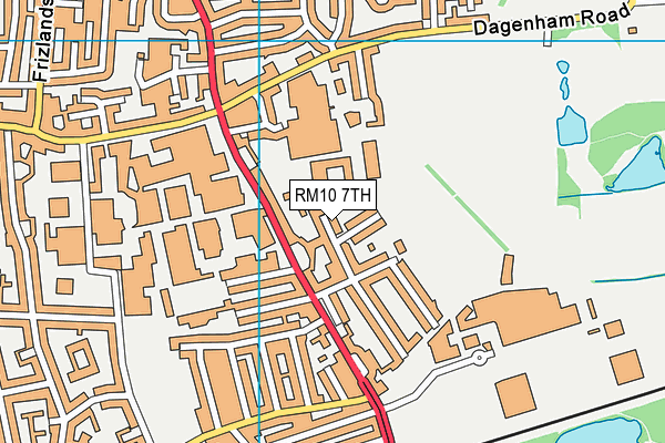 RM10 7TH map - OS VectorMap District (Ordnance Survey)