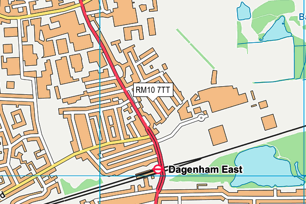 RM10 7TT map - OS VectorMap District (Ordnance Survey)