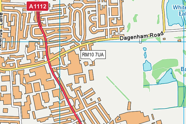 RM10 7UA map - OS VectorMap District (Ordnance Survey)