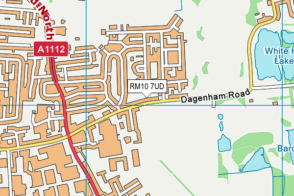 RM10 7UD map - OS VectorMap District (Ordnance Survey)