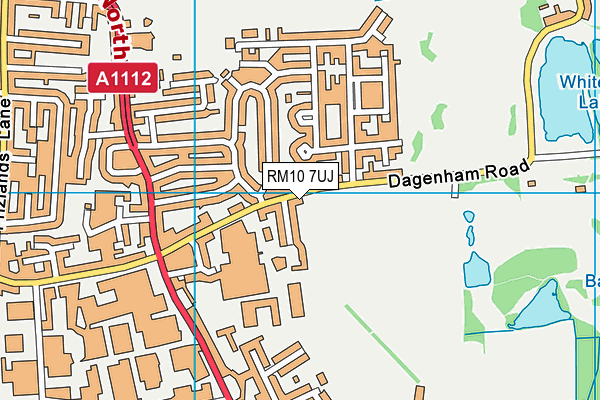 RM10 7UJ map - OS VectorMap District (Ordnance Survey)