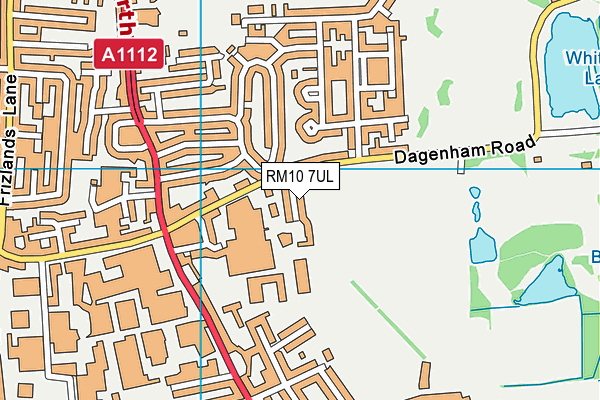 RM10 7UL map - OS VectorMap District (Ordnance Survey)