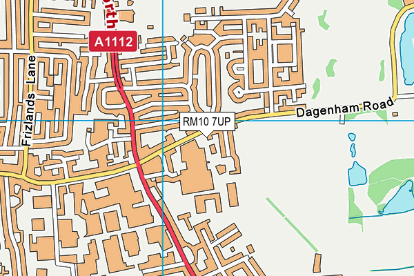 RM10 7UP map - OS VectorMap District (Ordnance Survey)