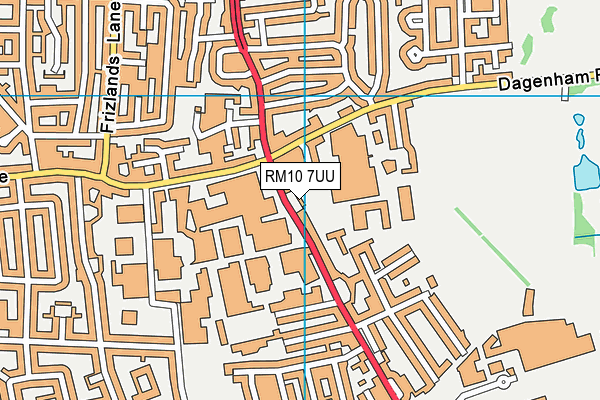 RM10 7UU map - OS VectorMap District (Ordnance Survey)