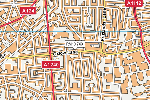 RM10 7XX map - OS VectorMap District (Ordnance Survey)